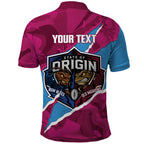 QLD Maroons and NSW Blues Personalised Polo Shirt Cockroaches Cane Toads Together