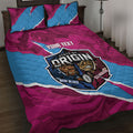QLD Maroons and NSW Blues Personalised Quilt Bed Set Cockroaches Cane Toads Together