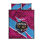 QLD Maroons and NSW Blues Personalised Quilt Bed Set Cockroaches Cane Toads Together