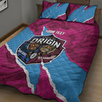 QLD Maroons and NSW Blues Personalised Quilt Bed Set Cockroaches Cane Toads Together