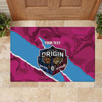 QLD Maroons and NSW Blues Personalised Rubber Doormat Cockroaches Cane Toads Together