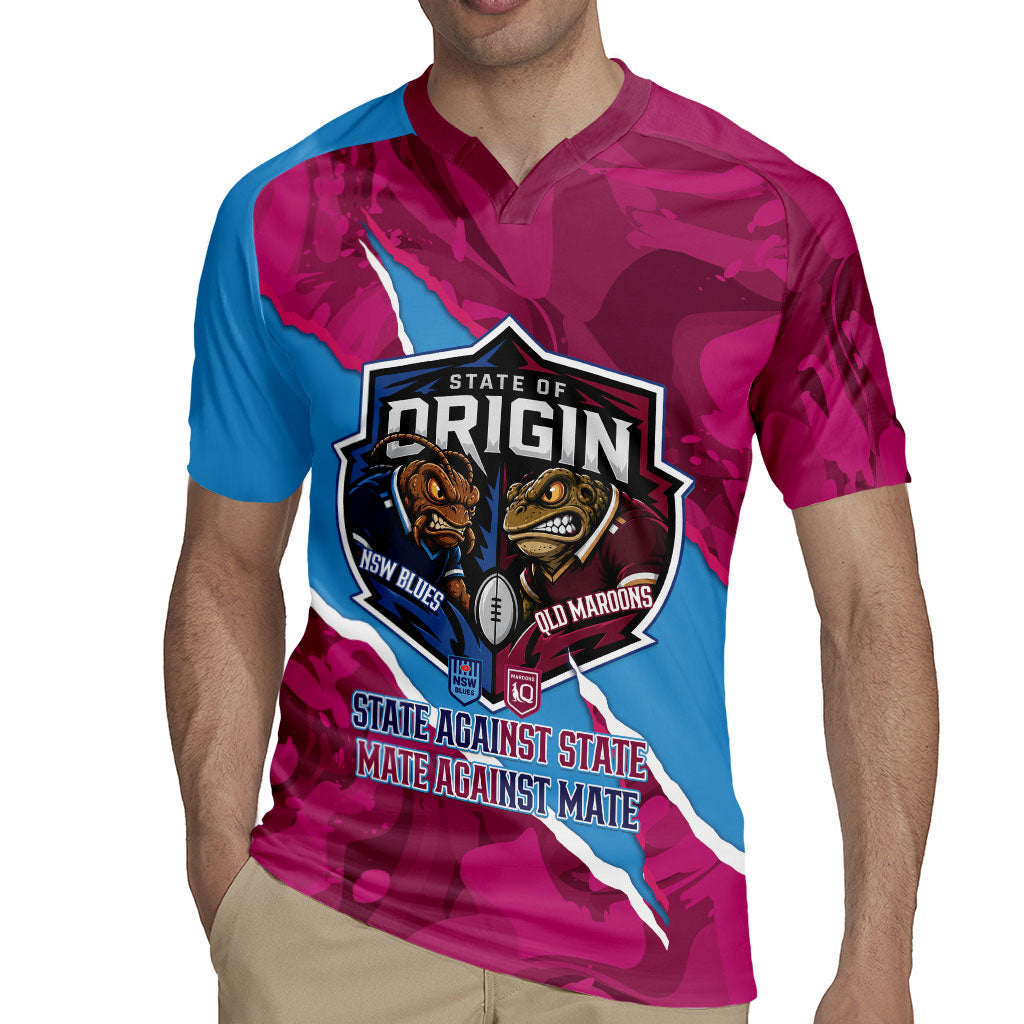 QLD Maroons and NSW Blues Personalised Rugby Jersey Cockroaches Cane Toads Together