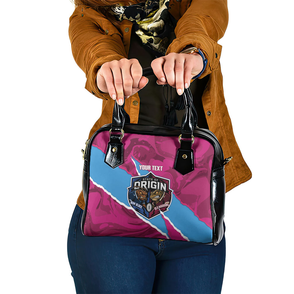 QLD Maroons and NSW Blues Personalised Shoulder Handbag Cockroaches Cane Toads Together