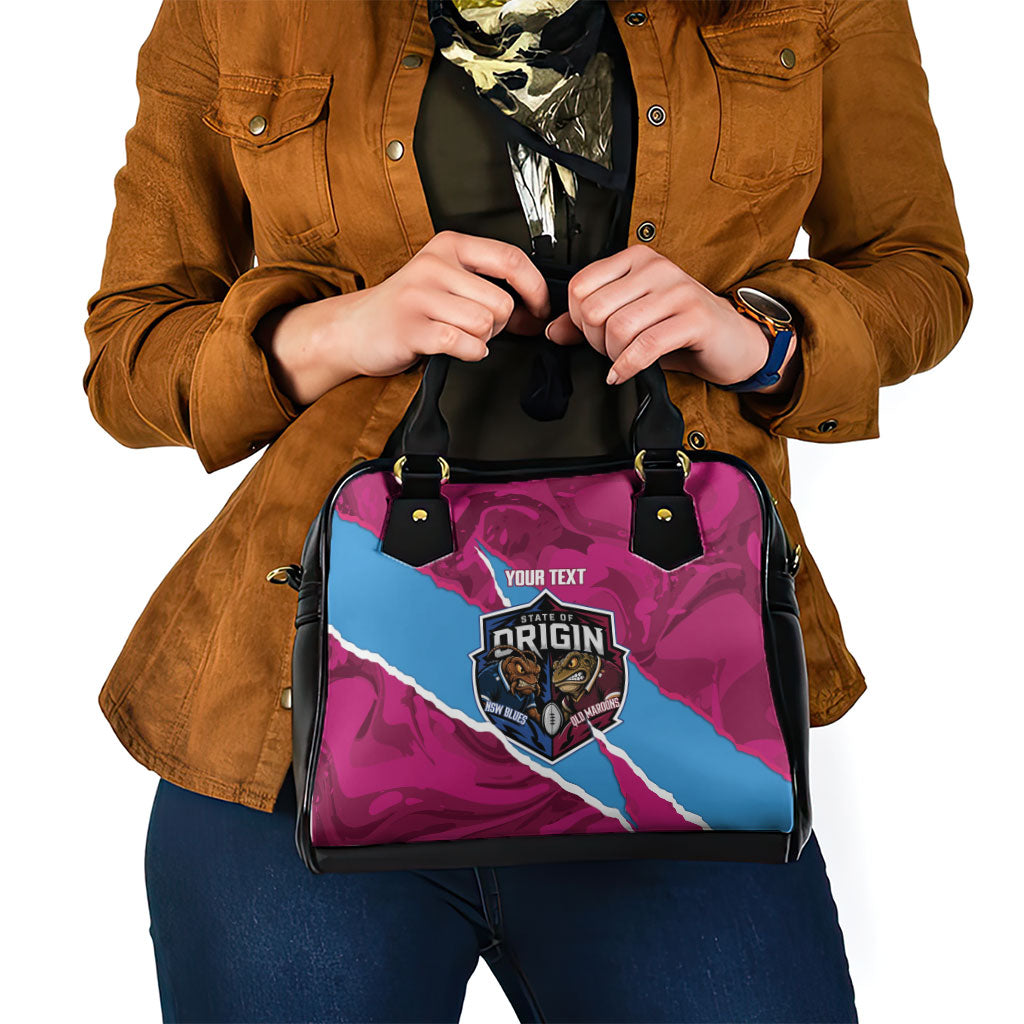 QLD Maroons and NSW Blues Personalised Shoulder Handbag Cockroaches Cane Toads Together