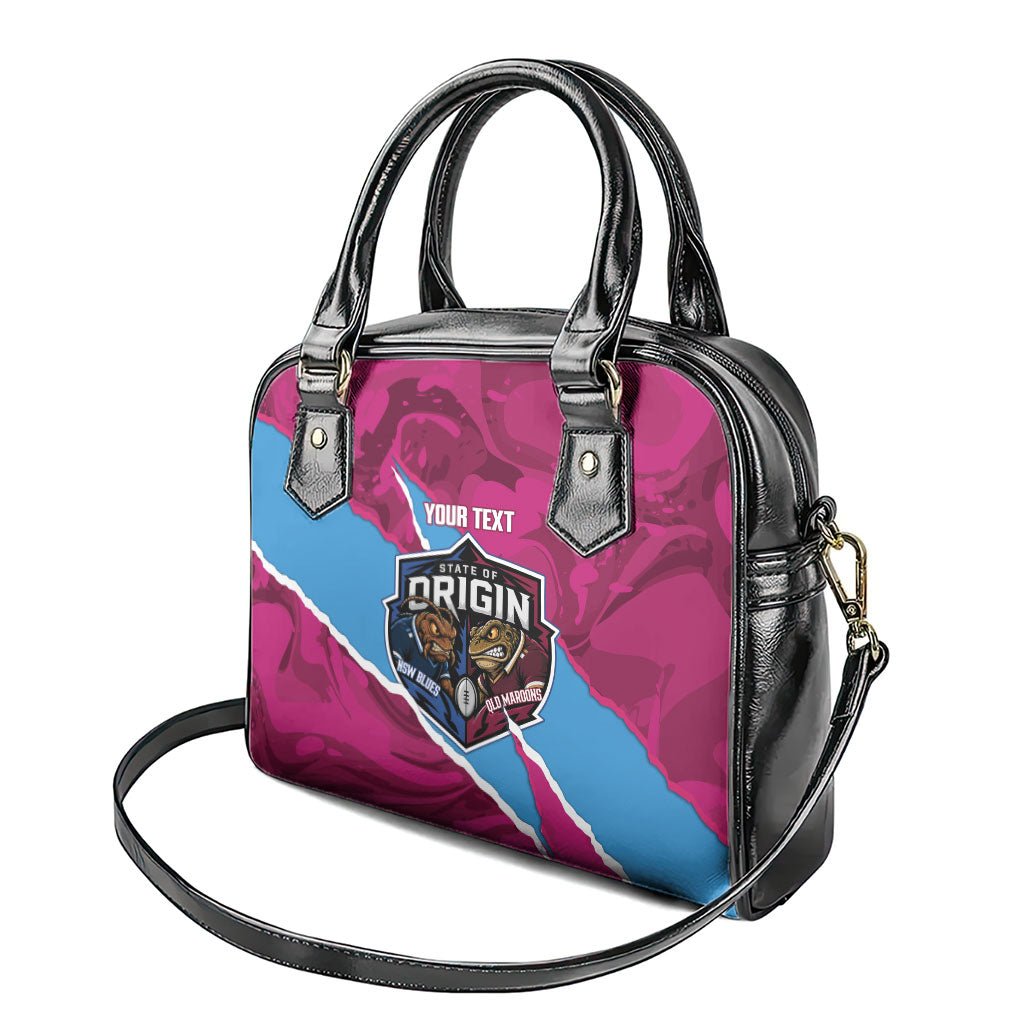 QLD Maroons and NSW Blues Personalised Shoulder Handbag Cockroaches Cane Toads Together