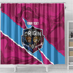 QLD Maroons and NSW Blues Personalised Shower Curtain Cockroaches Cane Toads Together