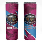 QLD Maroons and NSW Blues Personalised Skinny Tumbler Cockroaches Cane Toads Together
