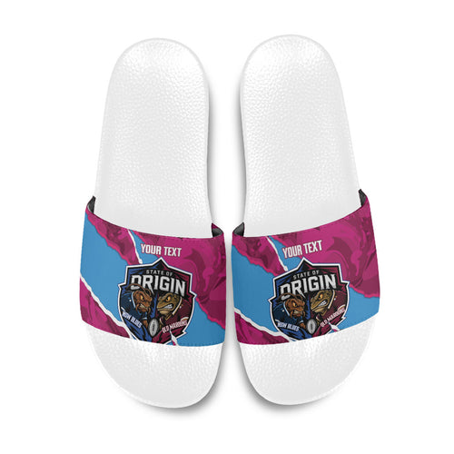 QLD Maroons and NSW Blues Personalised Slide Sandals Cockroaches Cane Toads Together