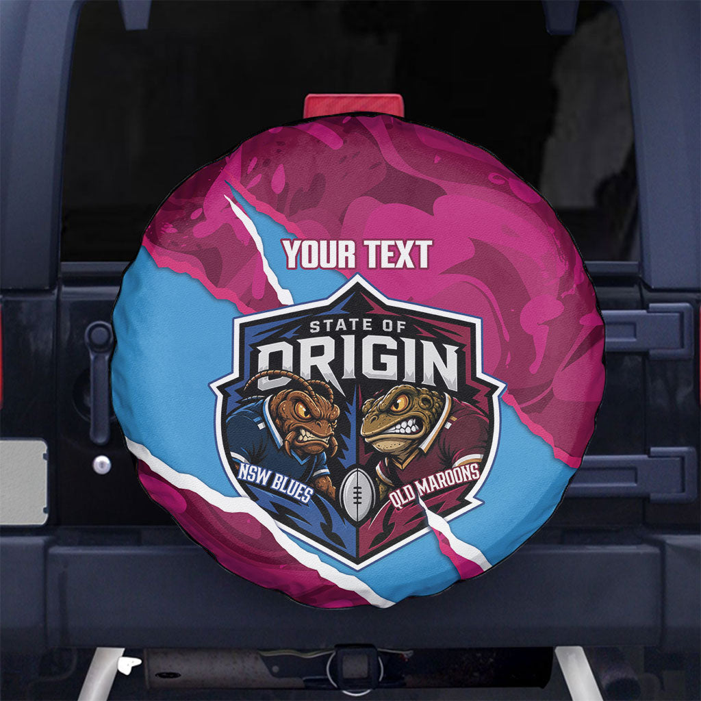QLD Maroons and NSW Blues Personalised Spare Tire Cover Cockroaches Cane Toads Together