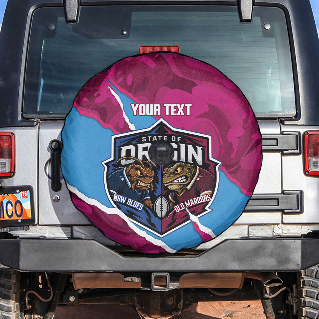 QLD Maroons and NSW Blues Personalised Spare Tire Cover Cockroaches Cane Toads Together
