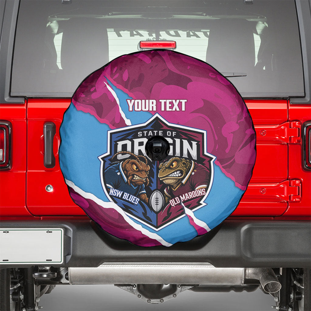 QLD Maroons and NSW Blues Personalised Spare Tire Cover Cockroaches Cane Toads Together