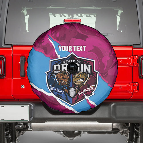 QLD Maroons and NSW Blues Personalised Spare Tire Cover Cockroaches Cane Toads Together