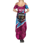 QLD Maroons and NSW Blues Personalised Summer Maxi Dress Cockroaches Cane Toads Together