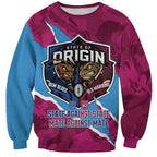 QLD Maroons and NSW Blues Personalised Sweatshirt Cockroaches Cane Toads Together