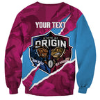 QLD Maroons and NSW Blues Personalised Sweatshirt Cockroaches Cane Toads Together