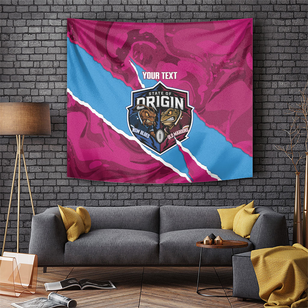 QLD Maroons and NSW Blues Personalised Tapestry Cockroaches Cane Toads Together