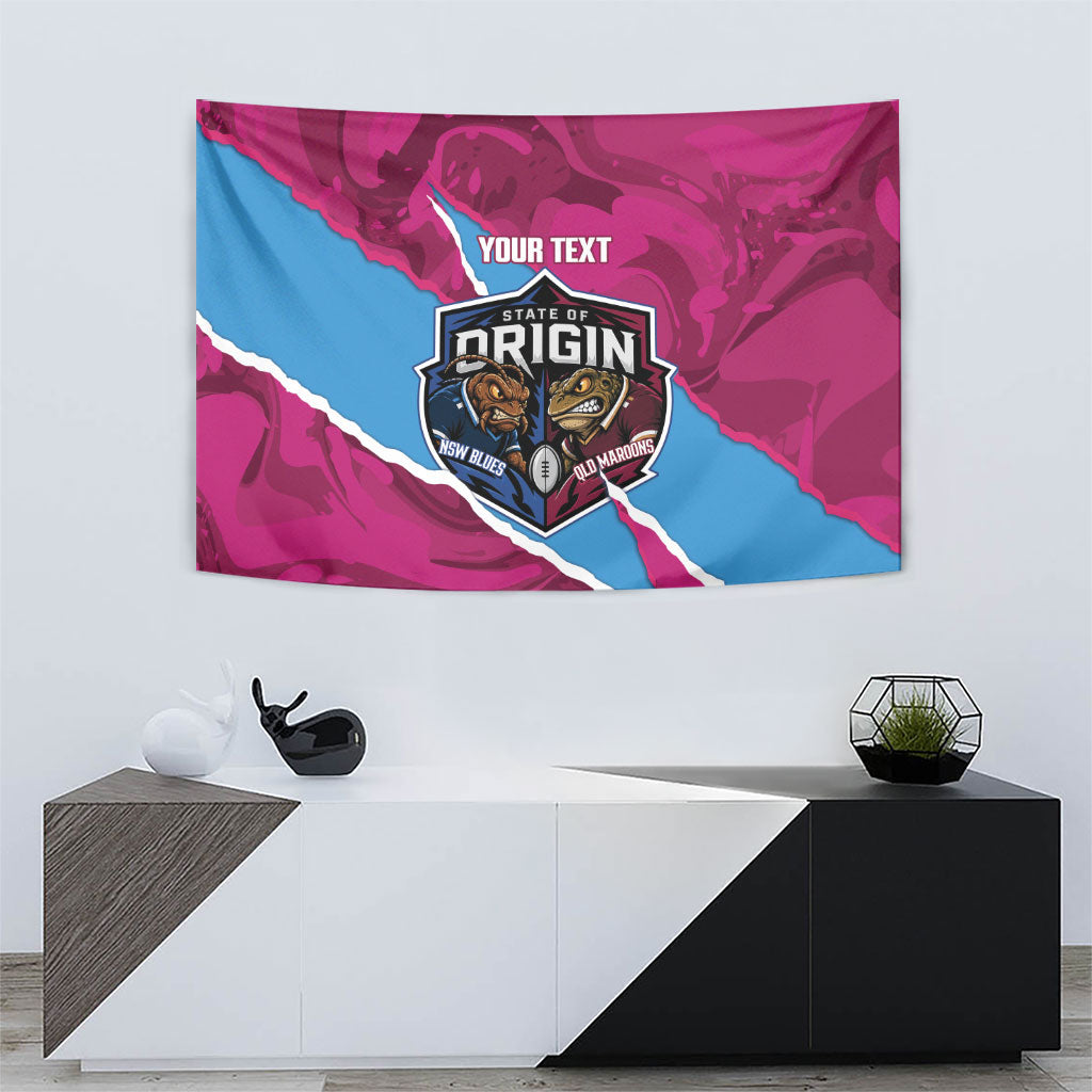 QLD Maroons and NSW Blues Personalised Tapestry Cockroaches Cane Toads Together