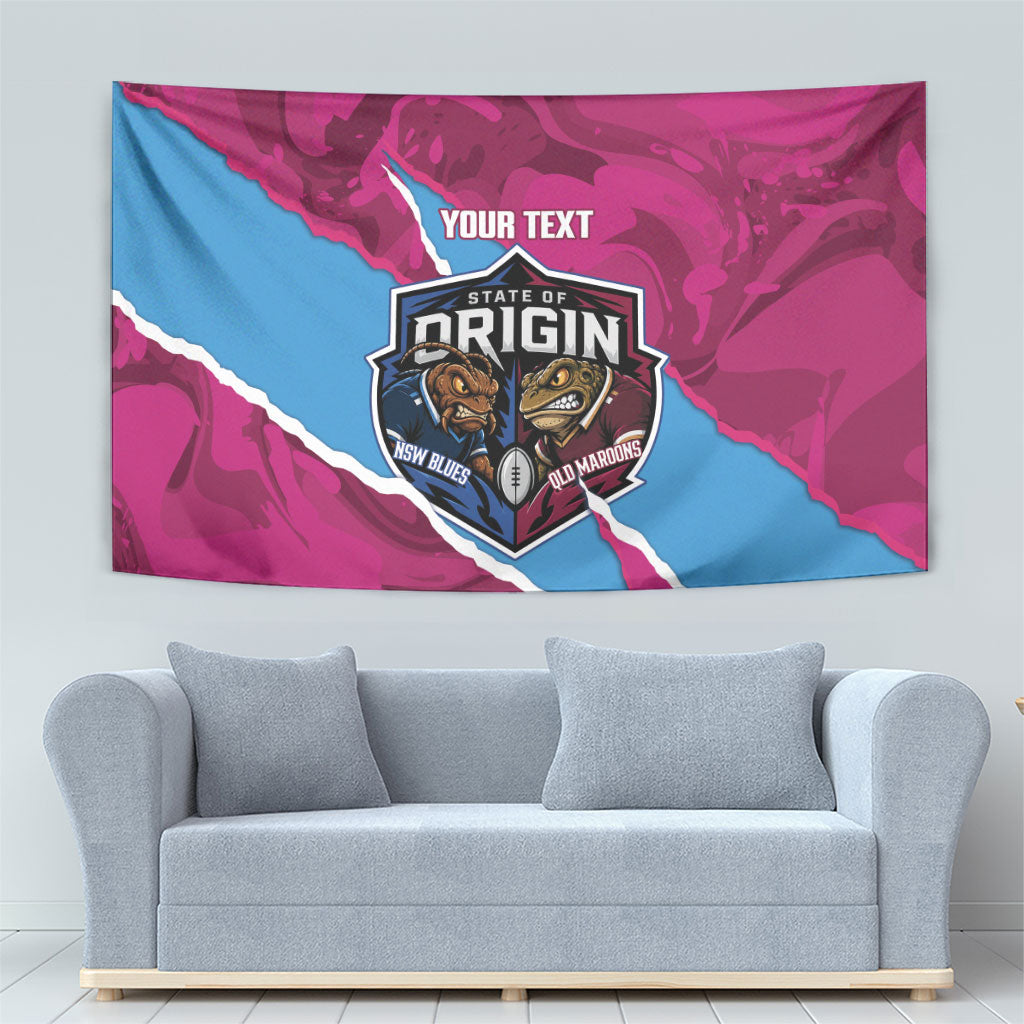 QLD Maroons and NSW Blues Personalised Tapestry Cockroaches Cane Toads Together