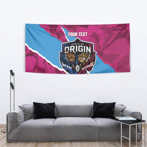 QLD Maroons and NSW Blues Personalised Tapestry Cockroaches Cane Toads Together