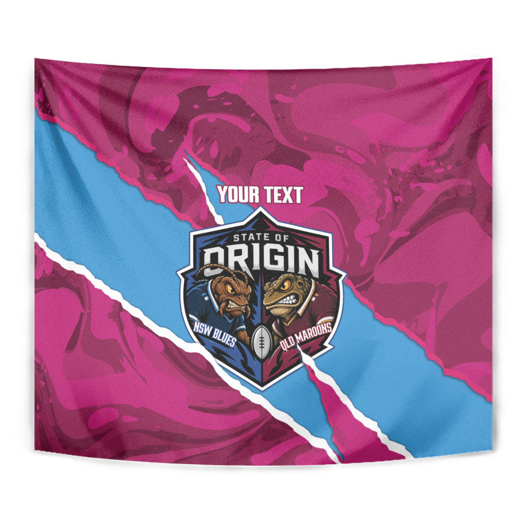 QLD Maroons and NSW Blues Personalised Tapestry Cockroaches Cane Toads Together