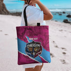 QLD Maroons and NSW Blues Personalised Tote Bag Cockroaches Cane Toads Together