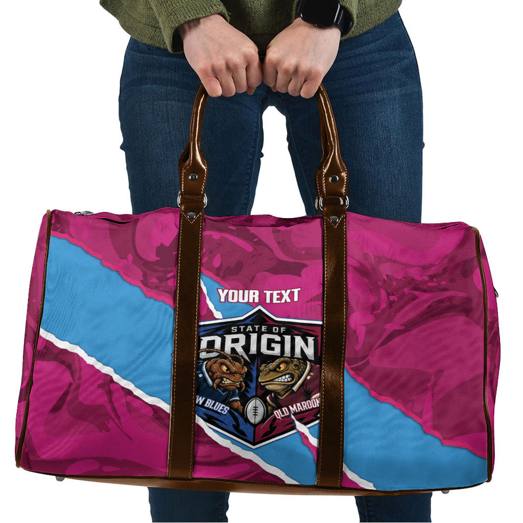 QLD Maroons and NSW Blues Personalised Travel Bag Cockroaches Cane Toads Together