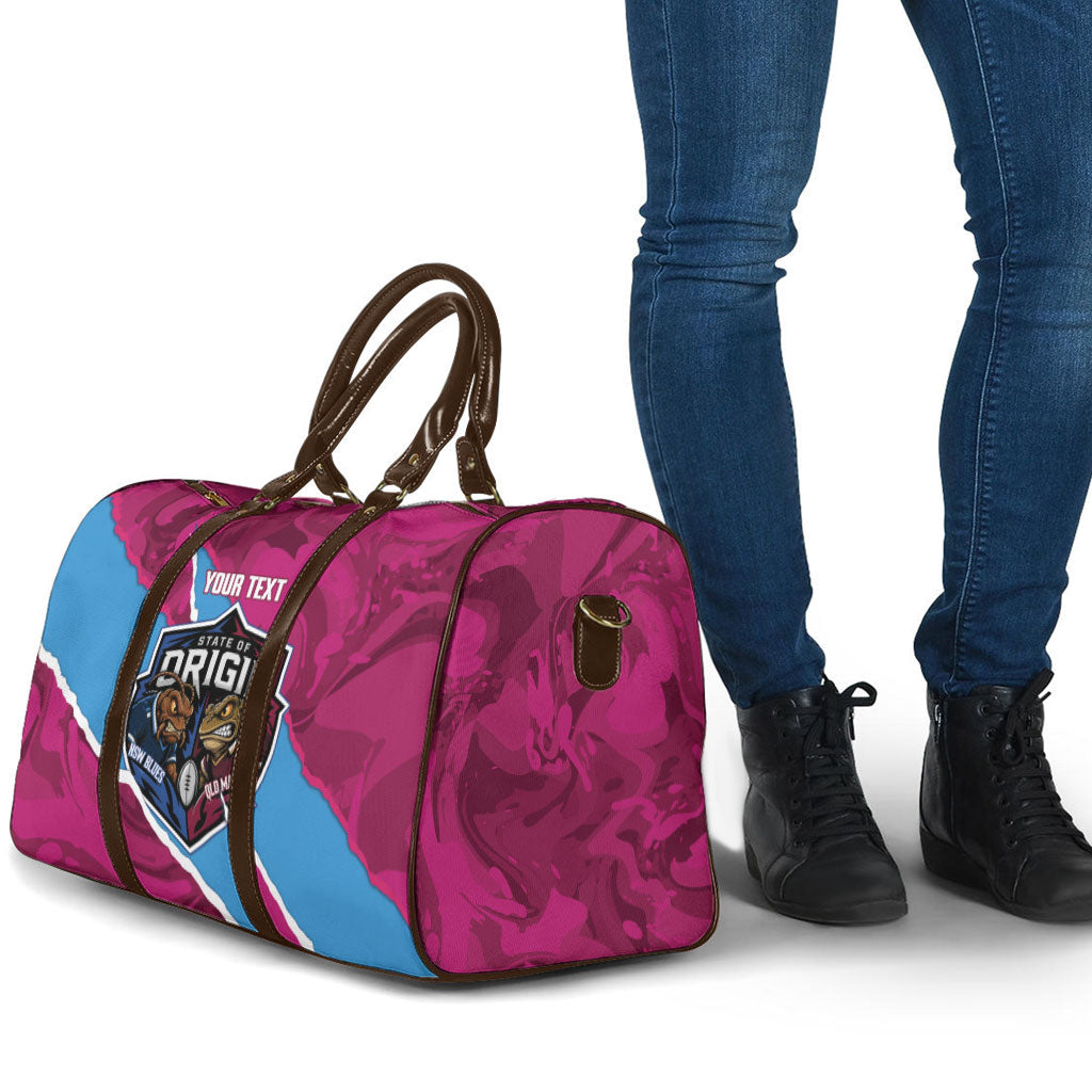 QLD Maroons and NSW Blues Personalised Travel Bag Cockroaches Cane Toads Together