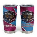 QLD Maroons and NSW Blues Personalised Tumbler Cup Cockroaches Cane Toads Together