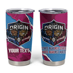 QLD Maroons and NSW Blues Personalised Tumbler Cup Cockroaches Cane Toads Together