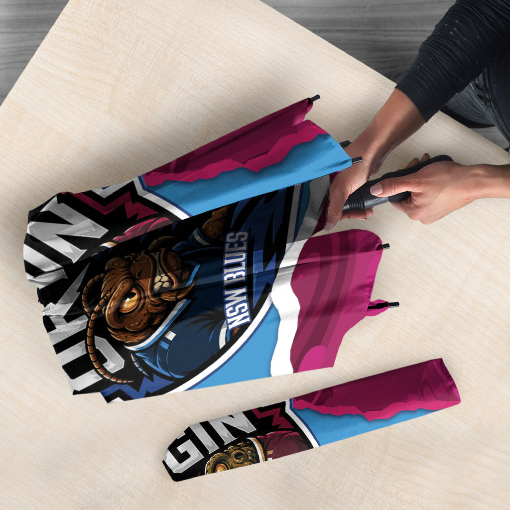 QLD Maroons and NSW Blues Personalised Umbrella Cockroaches Cane Toads Together