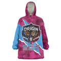 QLD Maroons and NSW Blues Personalised Wearable Blanket Hoodie Cockroaches Cane Toads Together
