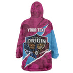 QLD Maroons and NSW Blues Personalised Wearable Blanket Hoodie Cockroaches Cane Toads Together