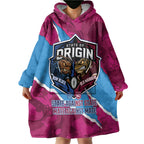 QLD Maroons and NSW Blues Personalised Wearable Blanket Hoodie Cockroaches Cane Toads Together