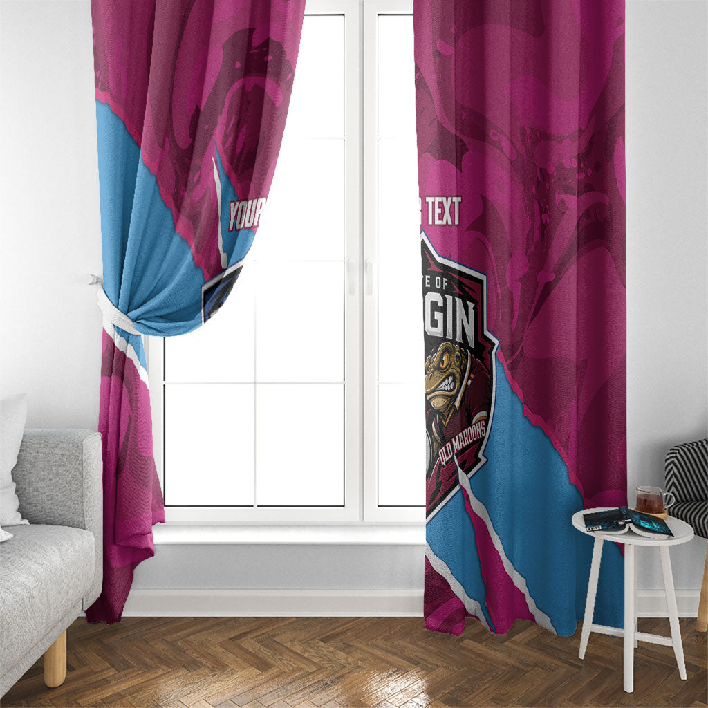 QLD Maroons and NSW Blues Personalised Window Curtain Cockroaches Cane Toads Together