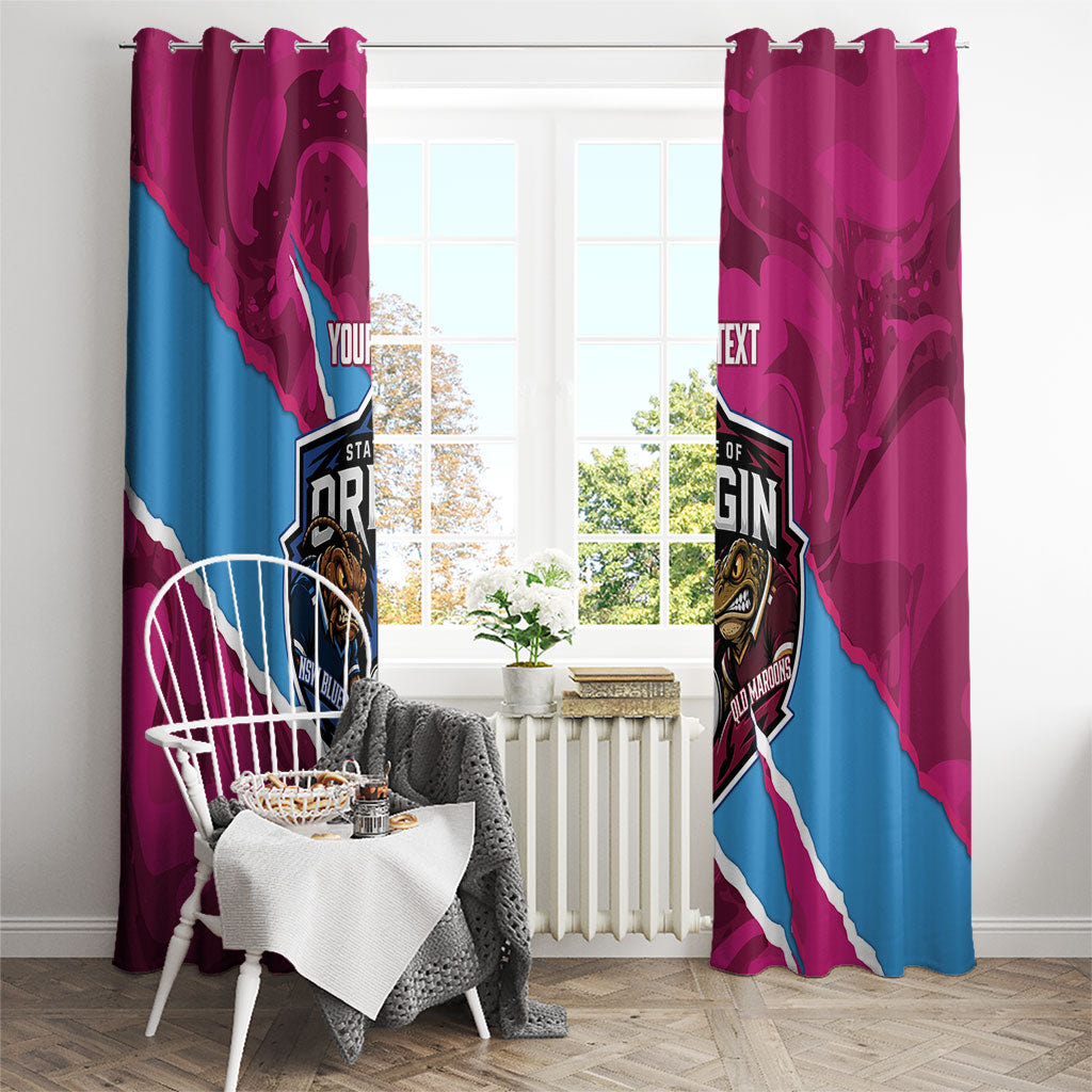 QLD Maroons and NSW Blues Personalised Window Curtain Cockroaches Cane Toads Together