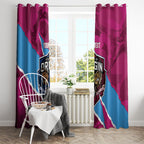 QLD Maroons and NSW Blues Personalised Window Curtain Cockroaches Cane Toads Together