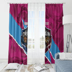 QLD Maroons and NSW Blues Personalised Window Curtain Cockroaches Cane Toads Together