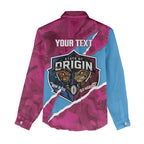 QLD Maroons and NSW Blues Personalised Women Casual Shirt Cockroaches Cane Toads Together