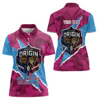 QLD Maroons and NSW Blues Personalised Women Polo Shirt Cockroaches Cane Toads Together