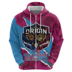 QLD Maroons and NSW Blues Personalised Zip Hoodie Cockroaches Cane Toads Together