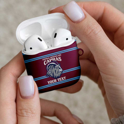 Central Queensland Rugby Custom AirPods Case Go Capras Sporty Style - Aussie Hoodie