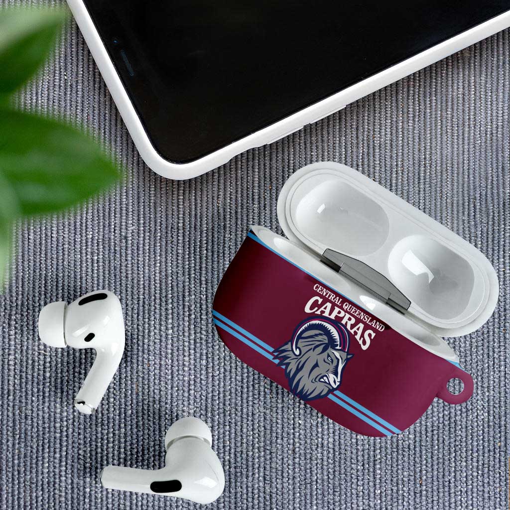 Central Queensland Rugby Custom AirPods Case Go Capras Sporty Style - Aussie Hoodie