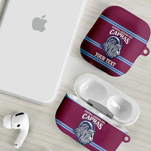 Central Queensland Rugby Custom AirPods Case Go Capras Sporty Style - Aussie Hoodie