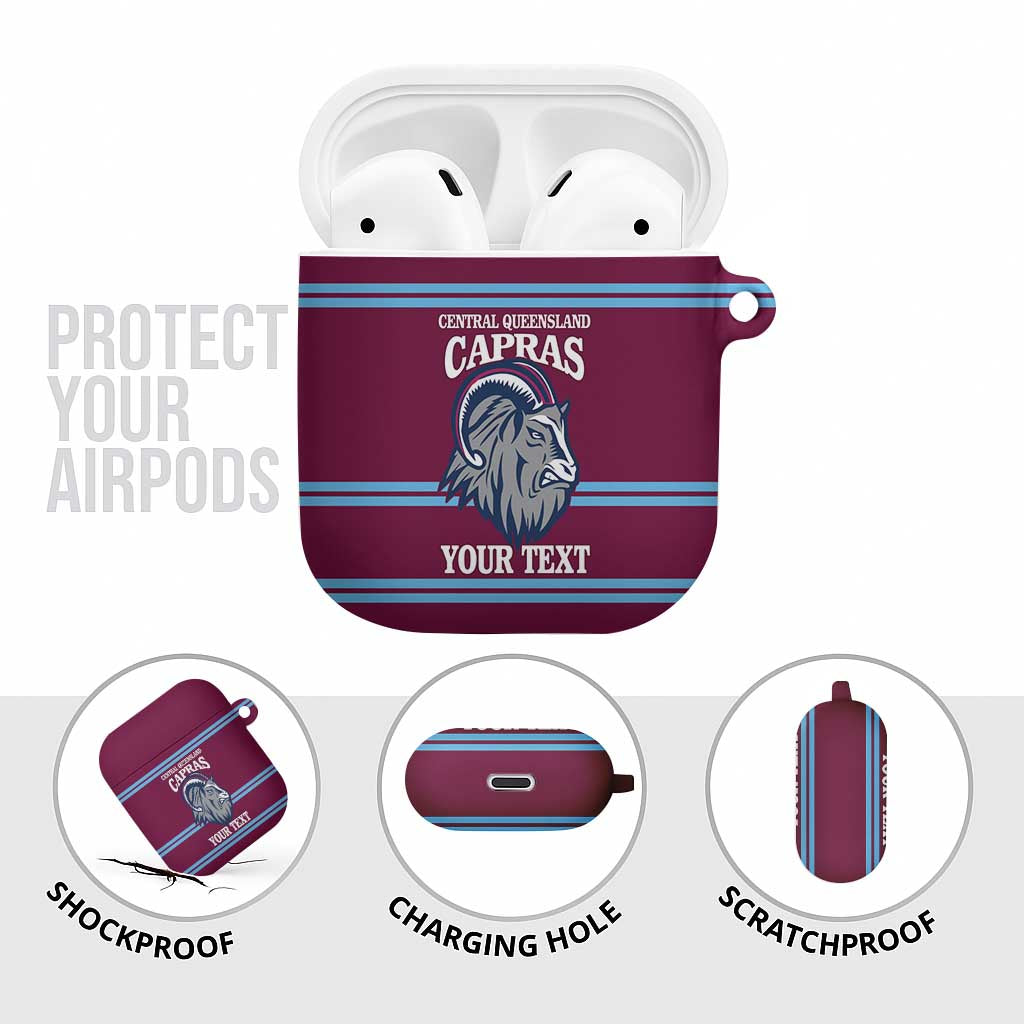 Central Queensland Rugby Custom AirPods Case Go Capras Sporty Style - Aussie Hoodie
