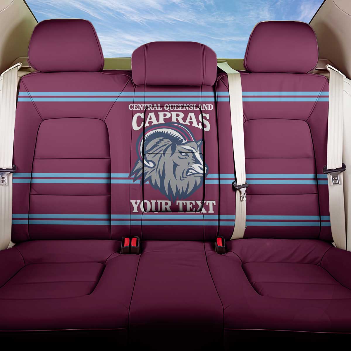 Central Queensland Rugby Custom Back Car Seat Cover Go Capras Sporty Style - Aussie Hoodie