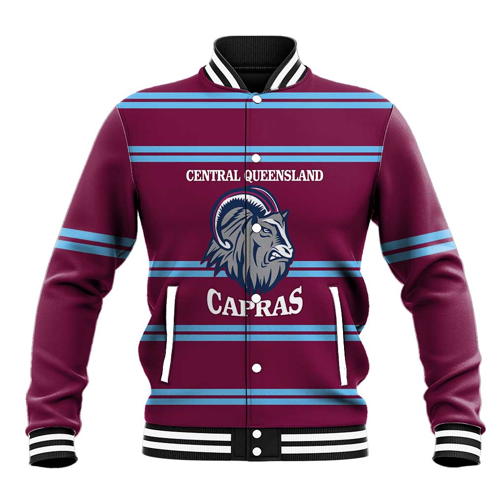 Central Queensland Rugby Custom Baseball Jacket Go Capras Sporty Style - Aussie Hoodie