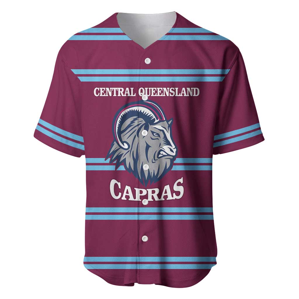 Central Queensland Rugby Custom Baseball Jersey Go Capras Sporty Style - Aussie Hoodie