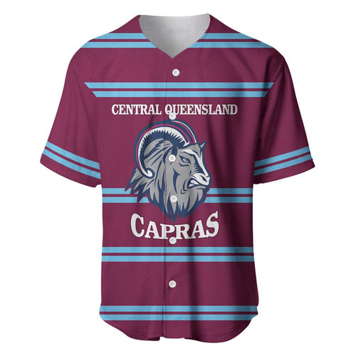 Central Queensland Rugby Custom Baseball Jersey Go Capras Sporty Style - Aussie Hoodie