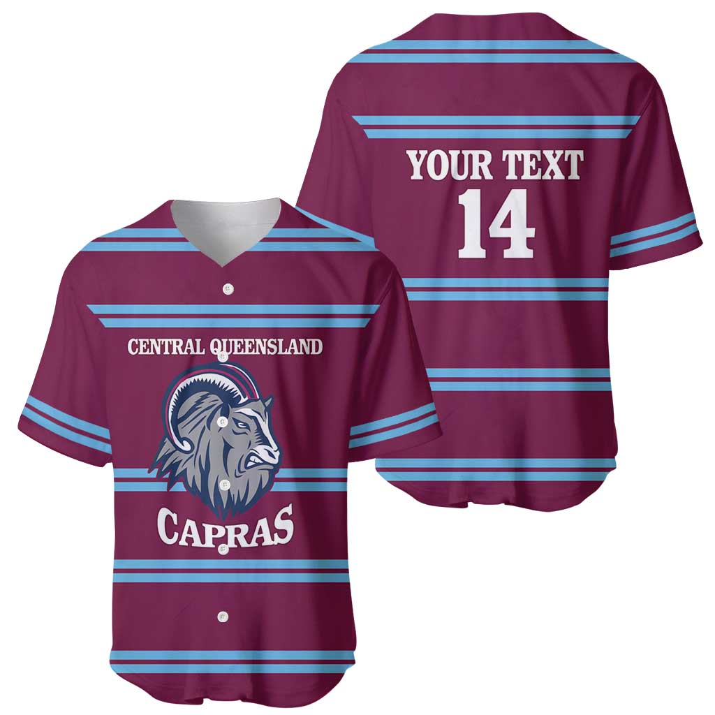 Central Queensland Rugby Custom Baseball Jersey Go Capras Sporty Style - Aussie Hoodie