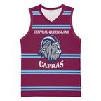 Central Queensland Rugby Custom Basketball Jersey Go Capras Sporty Style - Aussie Hoodie